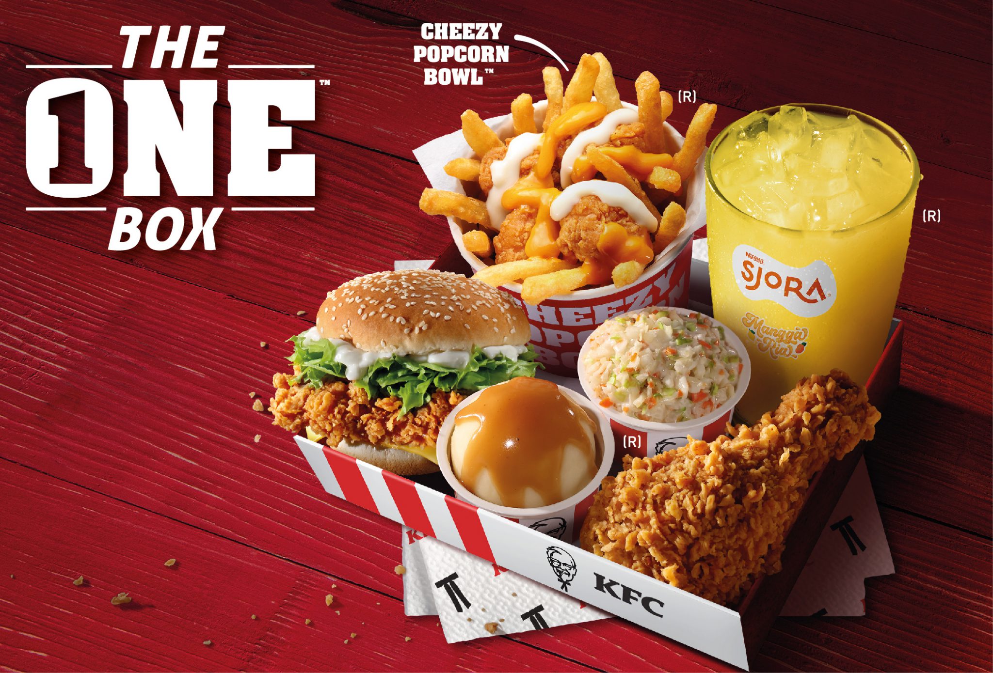 KFC 全新推出Cheezy Popcorn Bowl！售价只需RM5.99！连6合1 The One Box套餐也回来了！ RedChili21
