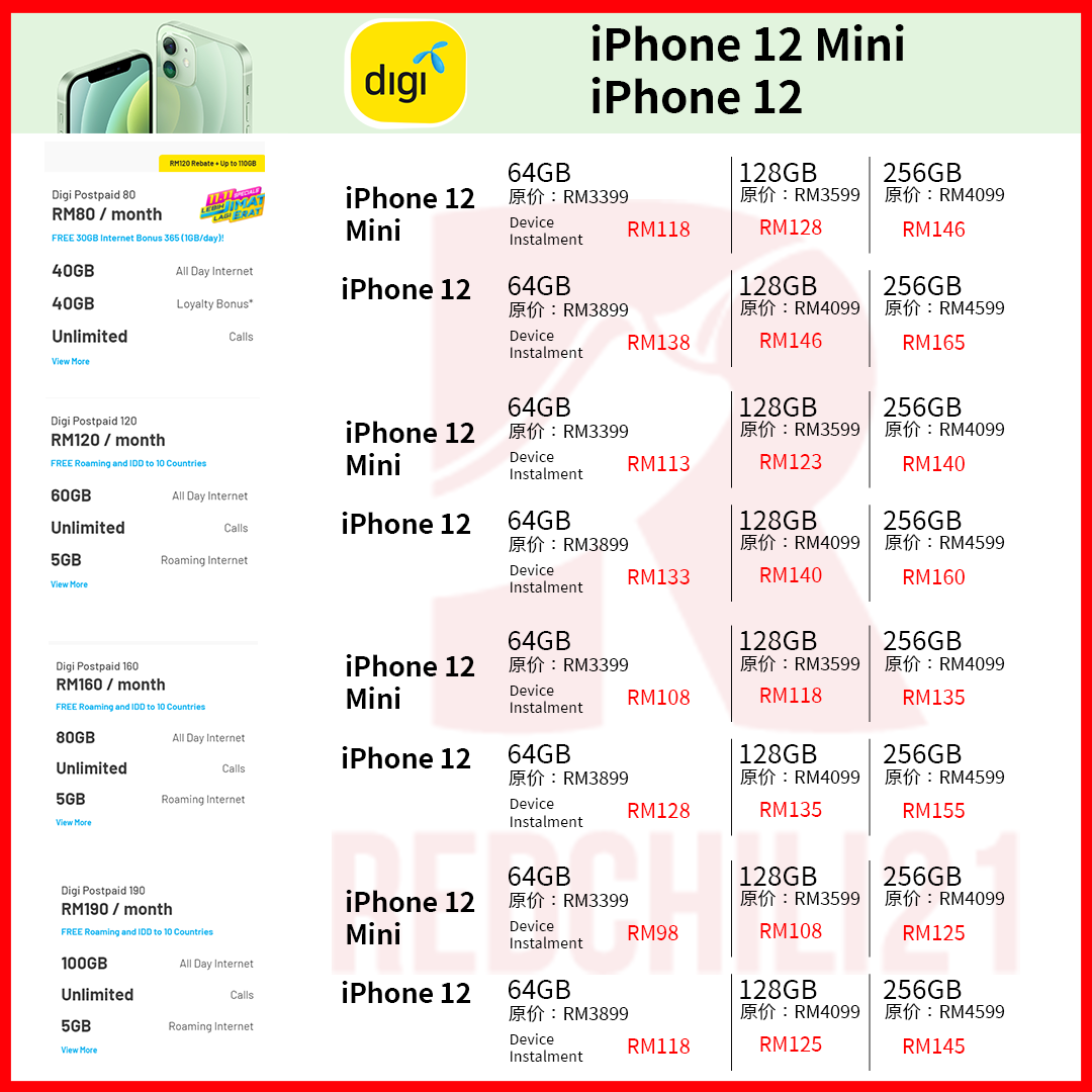 Plan digi iphone DiGi offers
